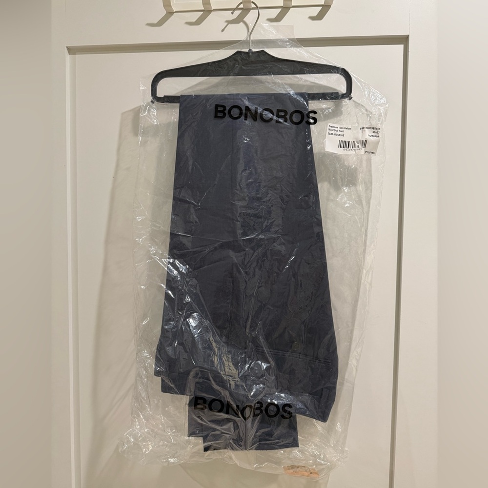 Bonobos Wool Dress Pant Mid Blue 30 Slim Brand New